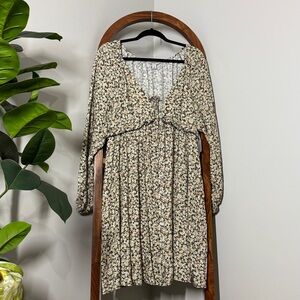 Destination Maternity XL Ditsy Floral Babydoll Long Sleeve Dress NEW